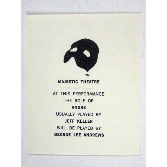 Phantom Playbill 1989 Majestic Rebecca Luker Cris Groenendaal George Lee Andrews - Picture 2 of 10